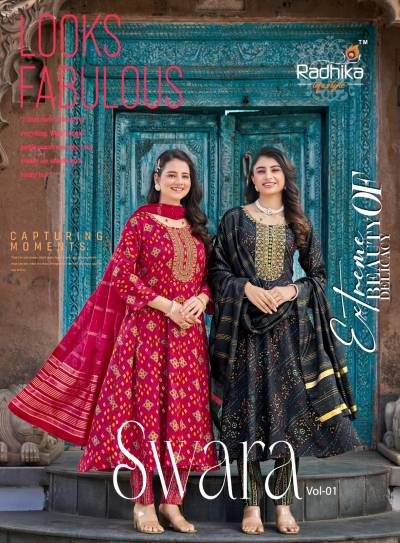 SWARA VOL 1 BY RADHIKA LIFESTYLE DESIGNER ANARKALI GOWN WHOLESALER IN INDIA